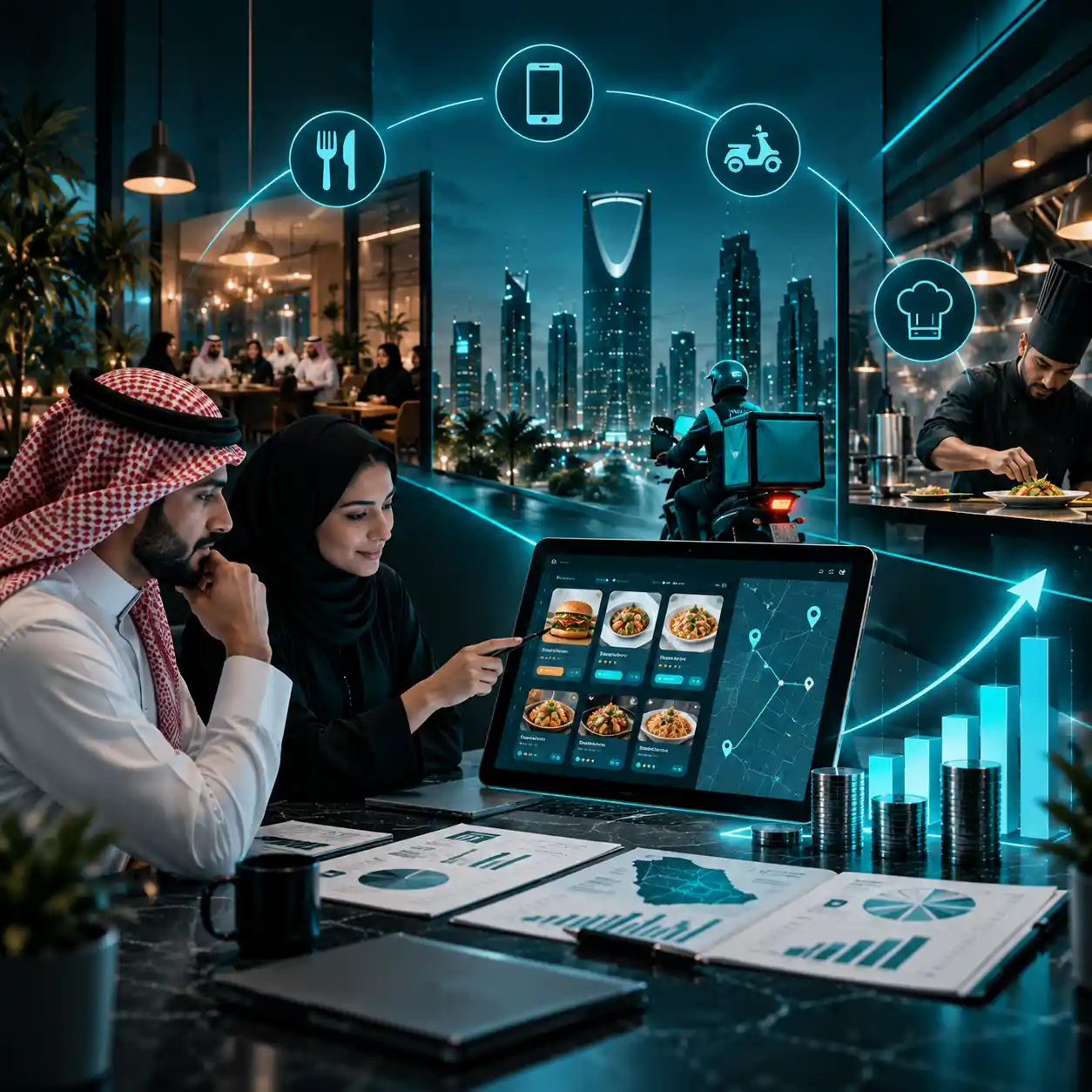توصيل طلبات المطاعم
